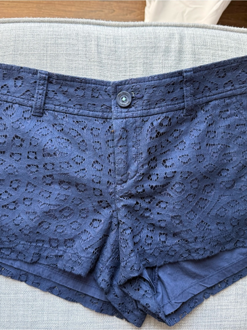 Lilly Pulitzer Navy Eyelet Lace Shorts
